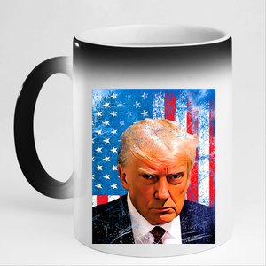 Trump Mug Shot Patriotic Jumbo Size 11oz Black Color Changing Mug