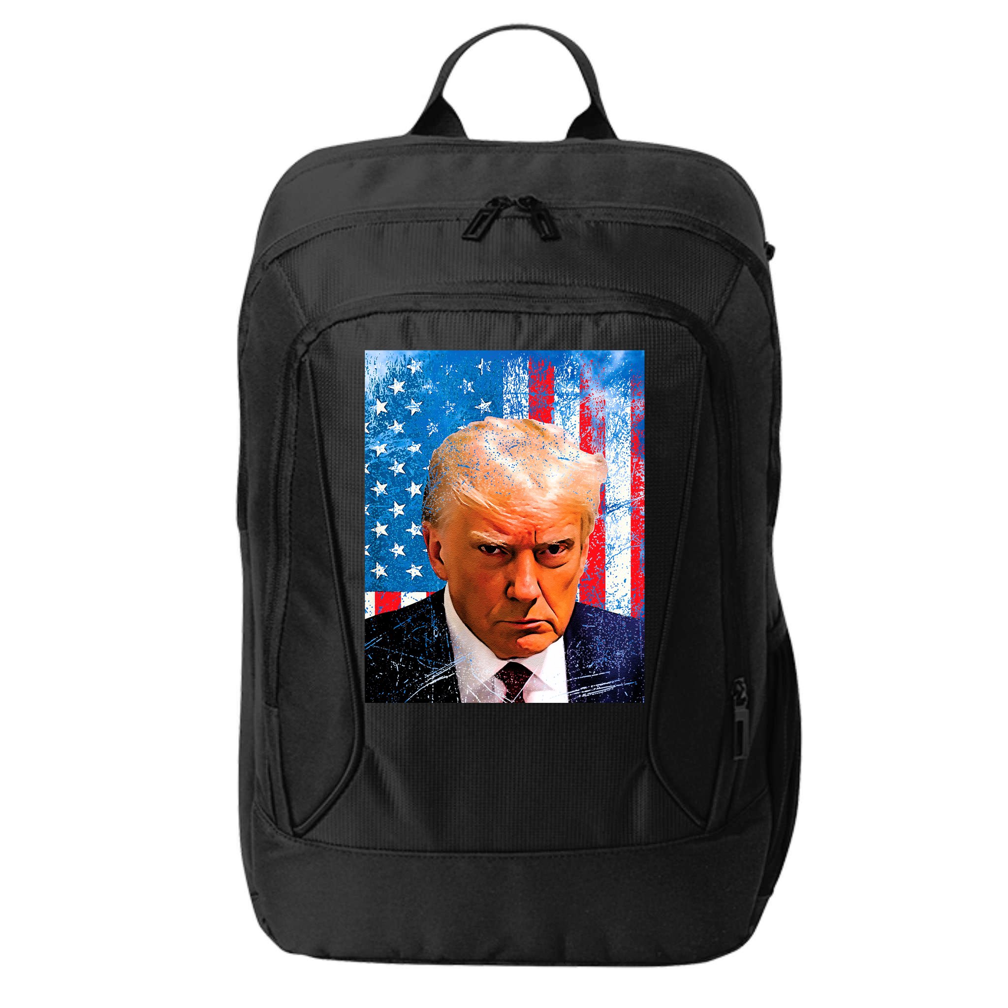 Trump Mug Shot Patriotic Jumbo Size City Backpack