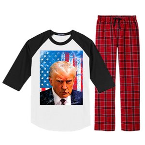 Trump Mug Shot Patriotic Jumbo Size Raglan Sleeve Pajama Set