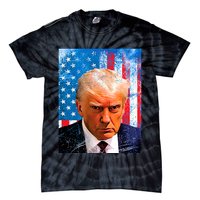 Trump Mug Shot Patriotic Jumbo Size Tie-Dye T-Shirt