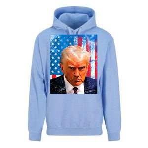 Trump Mug Shot Patriotic Jumbo Size Unisex Surf Hoodie