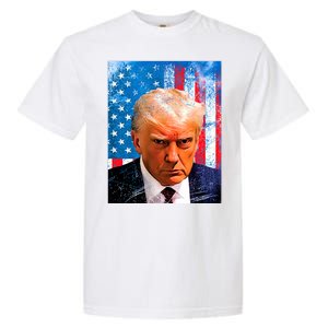 Trump Mug Shot Patriotic Jumbo Size Garment-Dyed Heavyweight T-Shirt