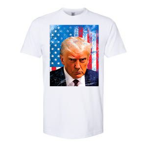 Trump Mug Shot Patriotic Jumbo Size Softstyle CVC T-Shirt