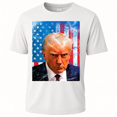 Trump Mug Shot Patriotic Jumbo Size Performance Shirt