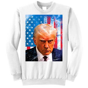 Trump Mug Shot Patriotic Jumbo Size Sweatshirt