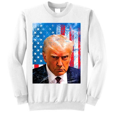 Trump Mug Shot Patriotic Jumbo Size Sweatshirt