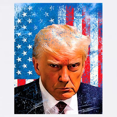 Trump Mug Shot Patriotic Jumbo Size T-Shirt