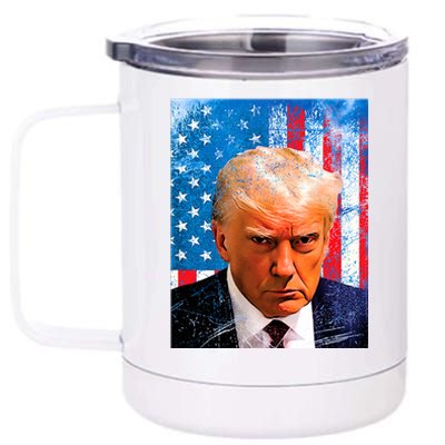 Trump Mug Shot Patriotic Jumbo Size 12 oz Stainless Steel Tumbler Cup