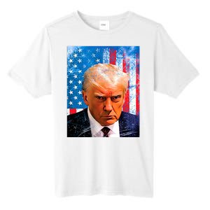 Trump Mug Shot Patriotic Jumbo Size Tall Fusion ChromaSoft Performance T-Shirt