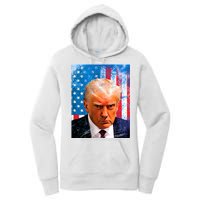 Trump Mug Shot Patriotic Jumbo Size Women's Pullover Hoodie