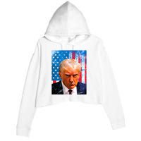 Trump Mug Shot Patriotic Jumbo Size Crop Fleece Hoodie