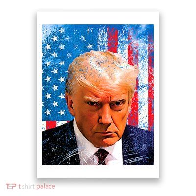 Trump Mug Shot Patriotic Jumbo Size Poster