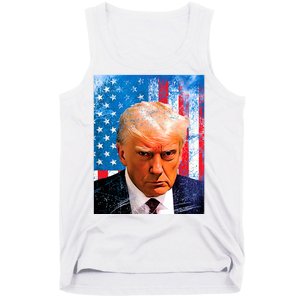 Trump Mug Shot Patriotic Jumbo Size Tank Top