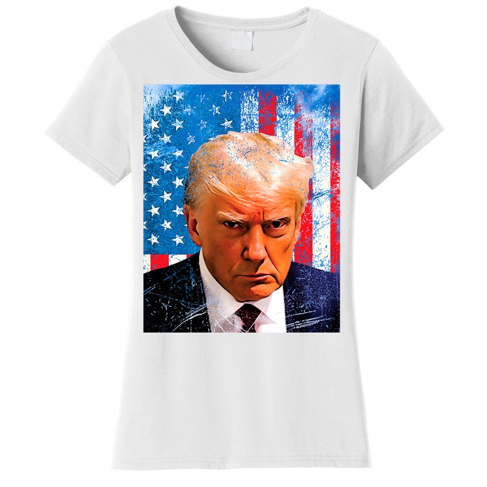 Trump Mug Shot Patriotic Jumbo Size Women's T-Shirt