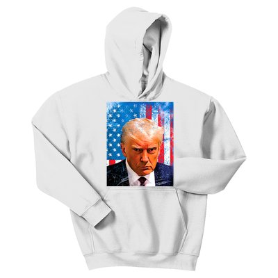 Trump Mug Shot Patriotic Jumbo Size Kids Hoodie