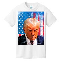 Trump Mug Shot Patriotic Jumbo Size Kids T-Shirt