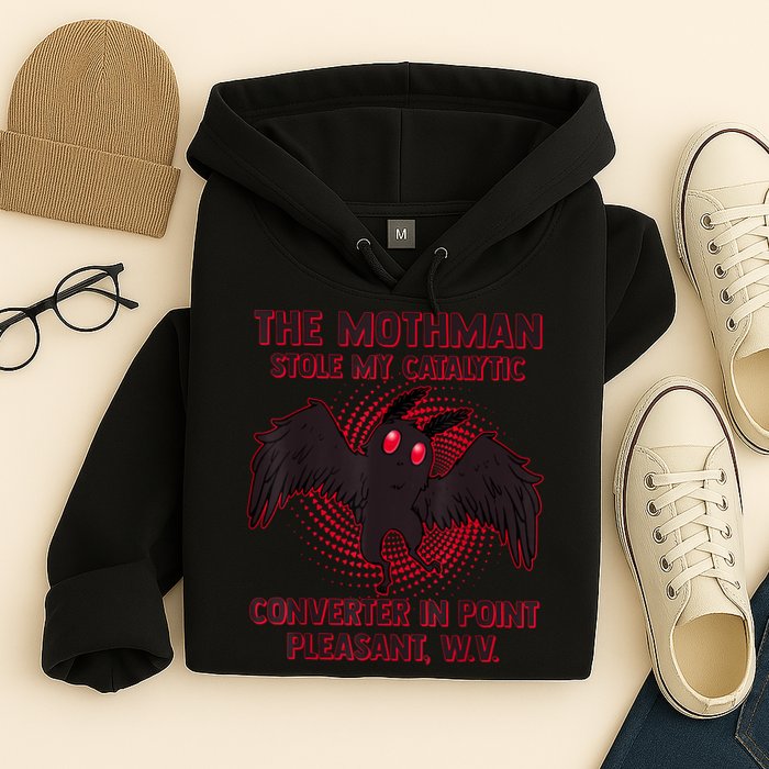 The Mothman Stole My Catalytic Converter In Point Hoodie