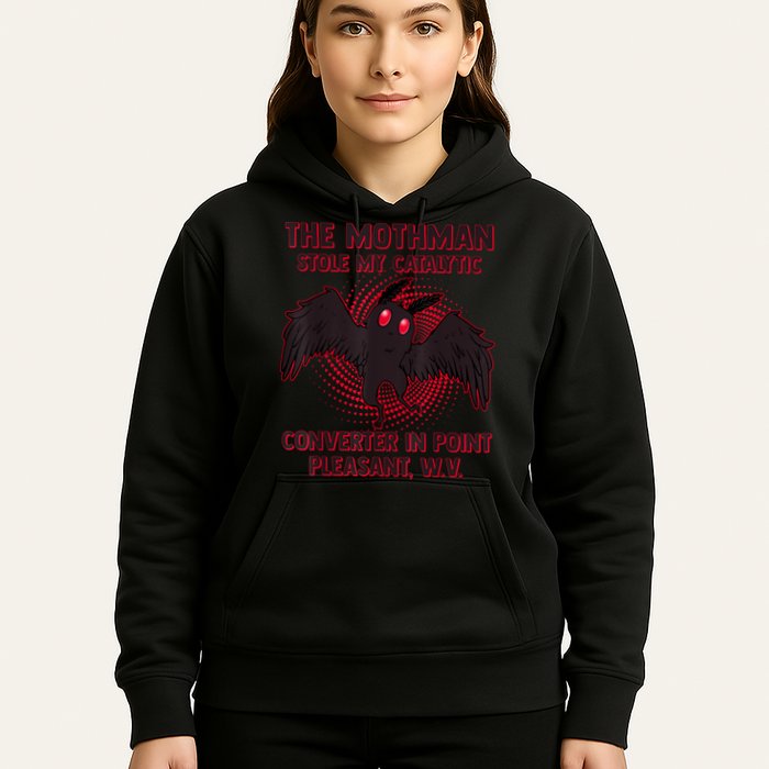 The Mothman Stole My Catalytic Converter In Point Hoodie