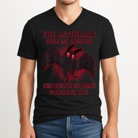 The Mothman Stole My Catalytic Converter In Point V-Neck T-Shirt