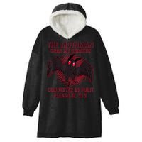 The Mothman Stole My Catalytic Converter In Point Hooded Wearable Blanket