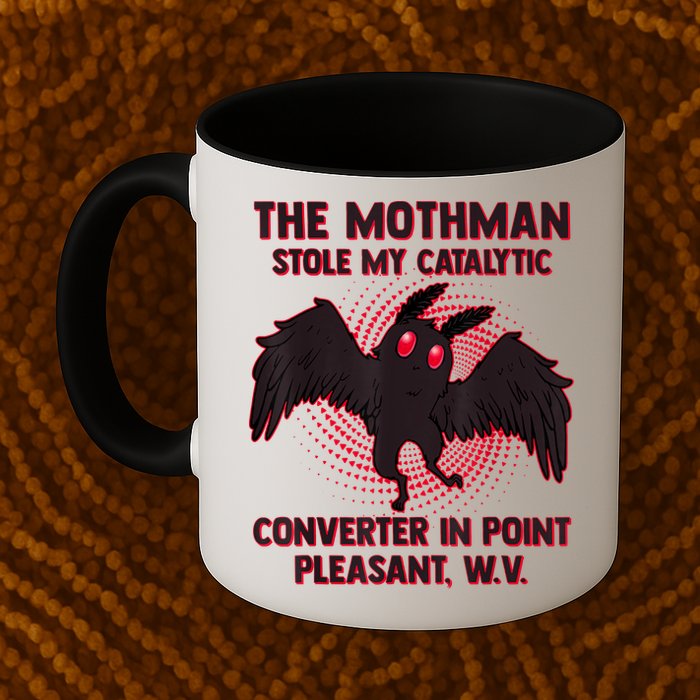 The Mothman Stole My Catalytic Converter In Point Mug