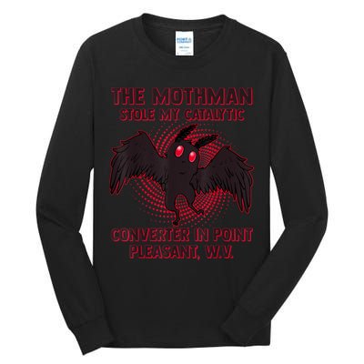 The Mothman Stole My Catalytic Converter In Point Tall Long Sleeve T-Shirt