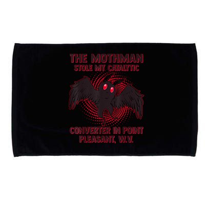 The Mothman Stole My Catalytic Converter In Point Microfiber Hand Towel