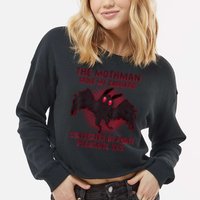 The Mothman Stole My Catalytic Converter In Point Cropped Pullover Crew