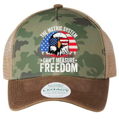 The Metric System CanT Measure Freedom Eagle 4th Of July Legacy Tie Dye Trucker Hat