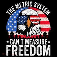 The Metric System CanT Measure Freedom Eagle 4th Of July Stripe Pom Pom Beanie