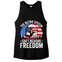 The Metric System CanT Measure Freedom Eagle 4th Of July Ladies PosiCharge Tri-Blend Wicking Tank