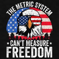The Metric System CanT Measure Freedom Eagle 4th Of July Ladies PosiCharge Tri-Blend Wicking Tank