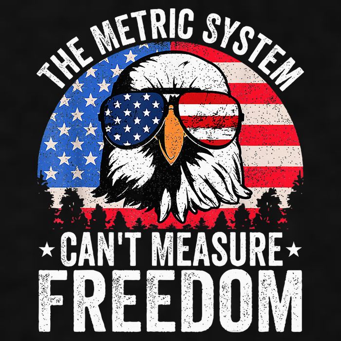 The Metric System CanT Measure Freedom Eagle 4th Of July Ladies PosiCharge Tri-Blend Wicking Tank