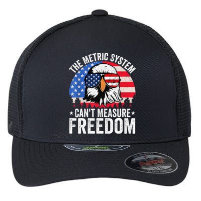 The Metric System CanT Measure Freedom Eagle 4th Of July Flexfit Unipanel Trucker Cap