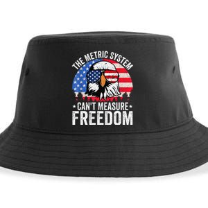 The Metric System CanT Measure Freedom Eagle 4th Of July Sustainable Bucket Hat