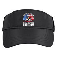 The Metric System CanT Measure Freedom Eagle 4th Of July Adult Drive Performance Visor