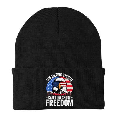 The Metric System CanT Measure Freedom Eagle 4th Of July Beanie
