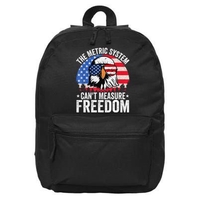 The Metric System CanT Measure Freedom Eagle 4th Of July 16 in Basic Backpack