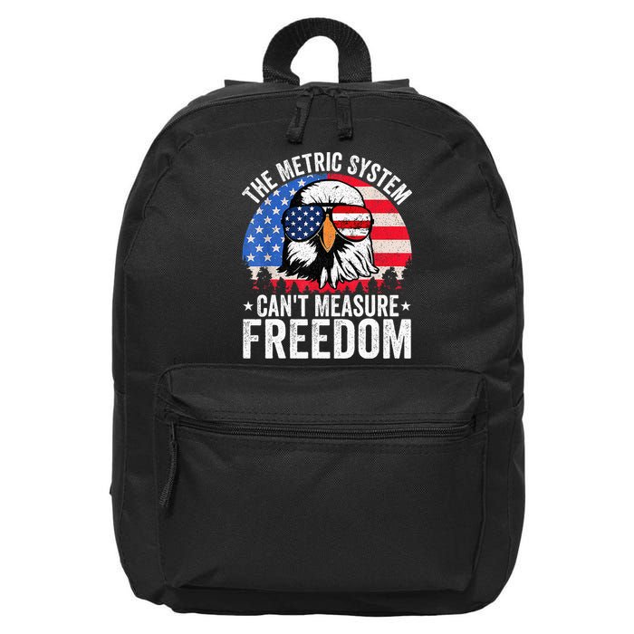 The Metric System CanT Measure Freedom Eagle 4th Of July 16 in Basic Backpack