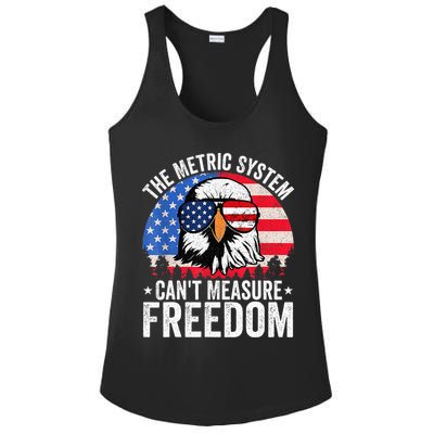 The Metric System CanT Measure Freedom Eagle 4th Of July Ladies PosiCharge Competitor Racerback Tank