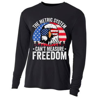 The Metric System CanT Measure Freedom Eagle 4th Of July Cooling Performance Long Sleeve Crew