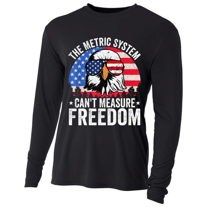 The Metric System CanT Measure Freedom Eagle 4th Of July Cooling Performance Long Sleeve Crew