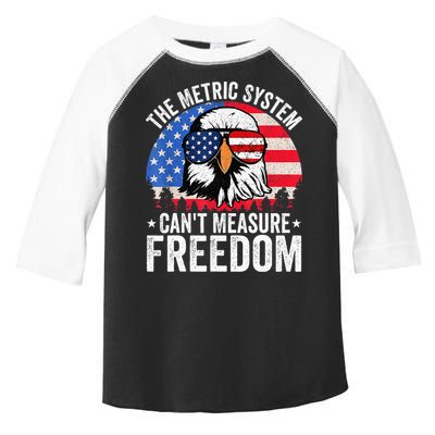 The Metric System CanT Measure Freedom Eagle 4th Of July Toddler Fine Jersey T-Shirt