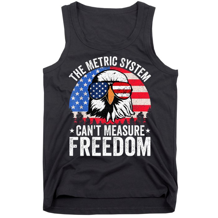 The Metric System CanT Measure Freedom Eagle 4th Of July Tank Top