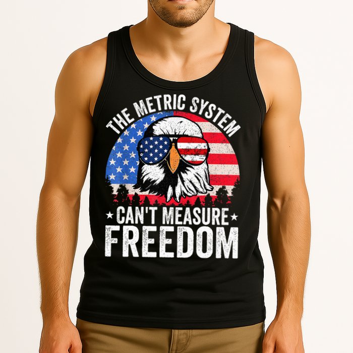 The Metric System CanT Measure Freedom Eagle 4th Of July Tank Top