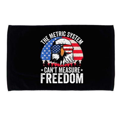 The Metric System CanT Measure Freedom Eagle 4th Of July Microfiber Hand Towel