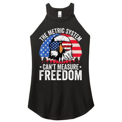 The Metric System CanT Measure Freedom Eagle 4th Of July Women's Perfect Tri Rocker Tank