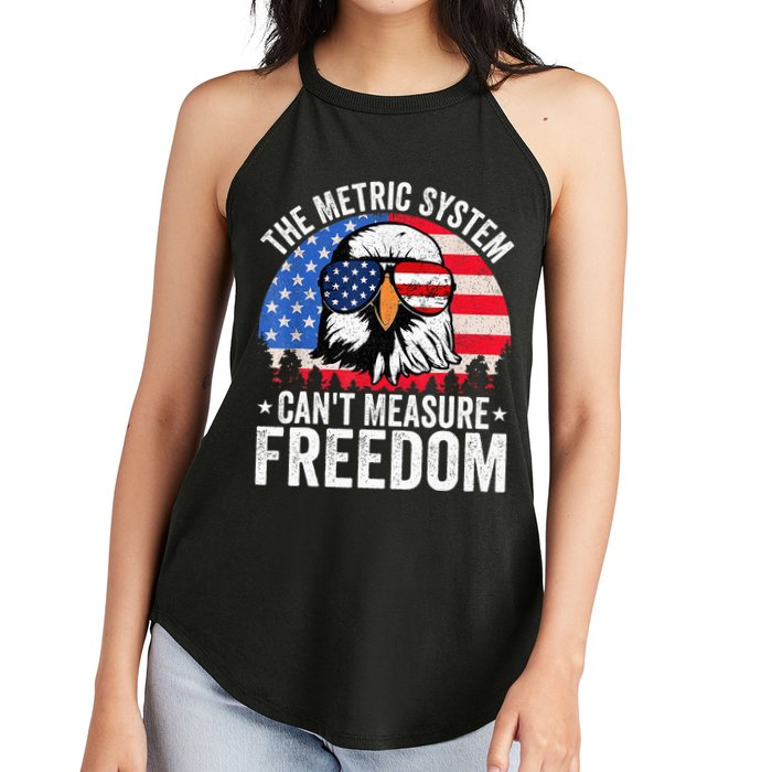 The Metric System CanT Measure Freedom Eagle 4th Of July Women's Perfect Tri Rocker Tank