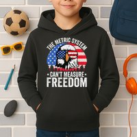 The Metric System CanT Measure Freedom Eagle 4th Of July Kids Hoodie
