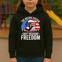 The Metric System CanT Measure Freedom Eagle 4th Of July Kids Hoodie
